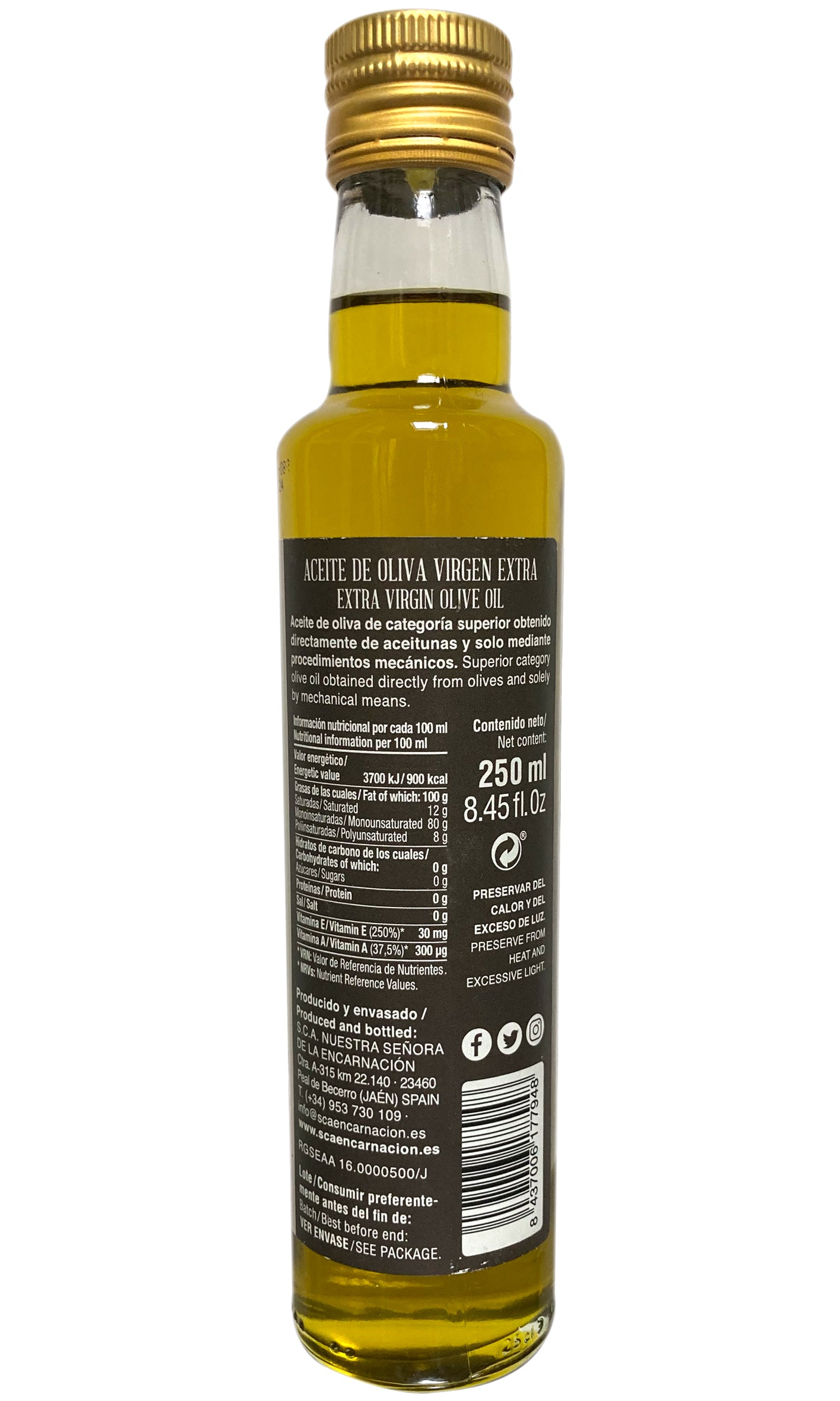 Dorado De Sierra: Extra Virgin Olive Oil - 250ml