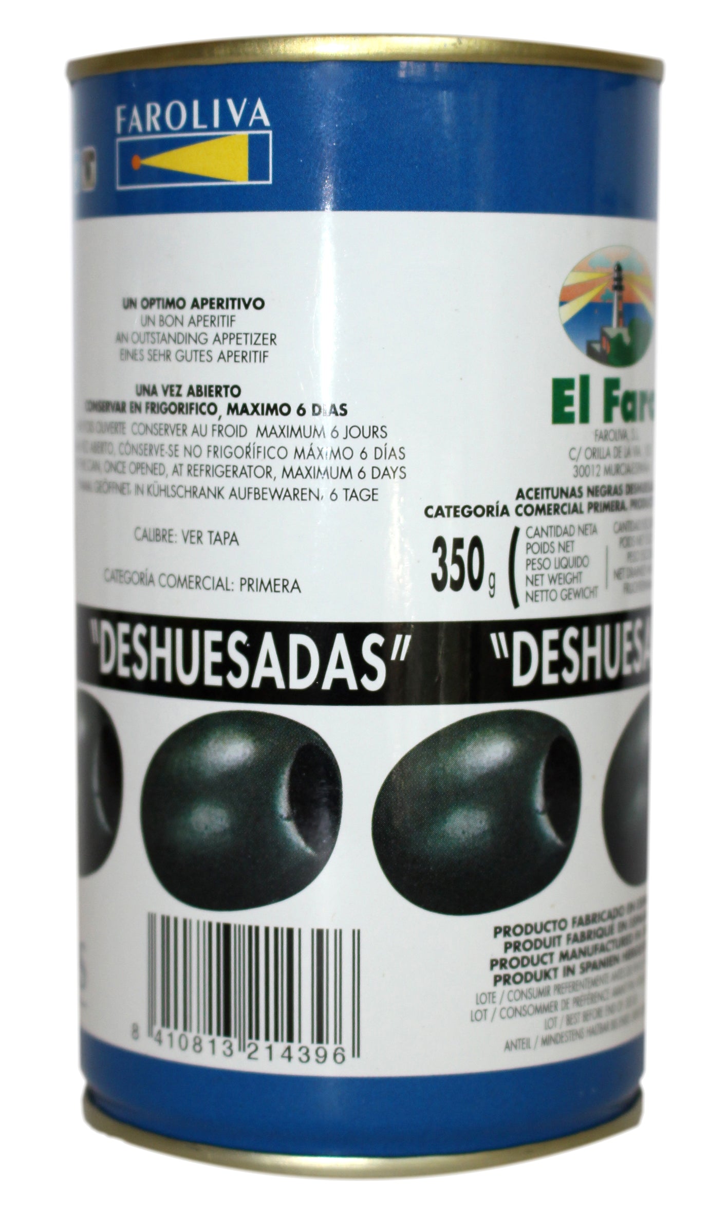 El Faro: Pitted Black Manzanilla Olives - 350g