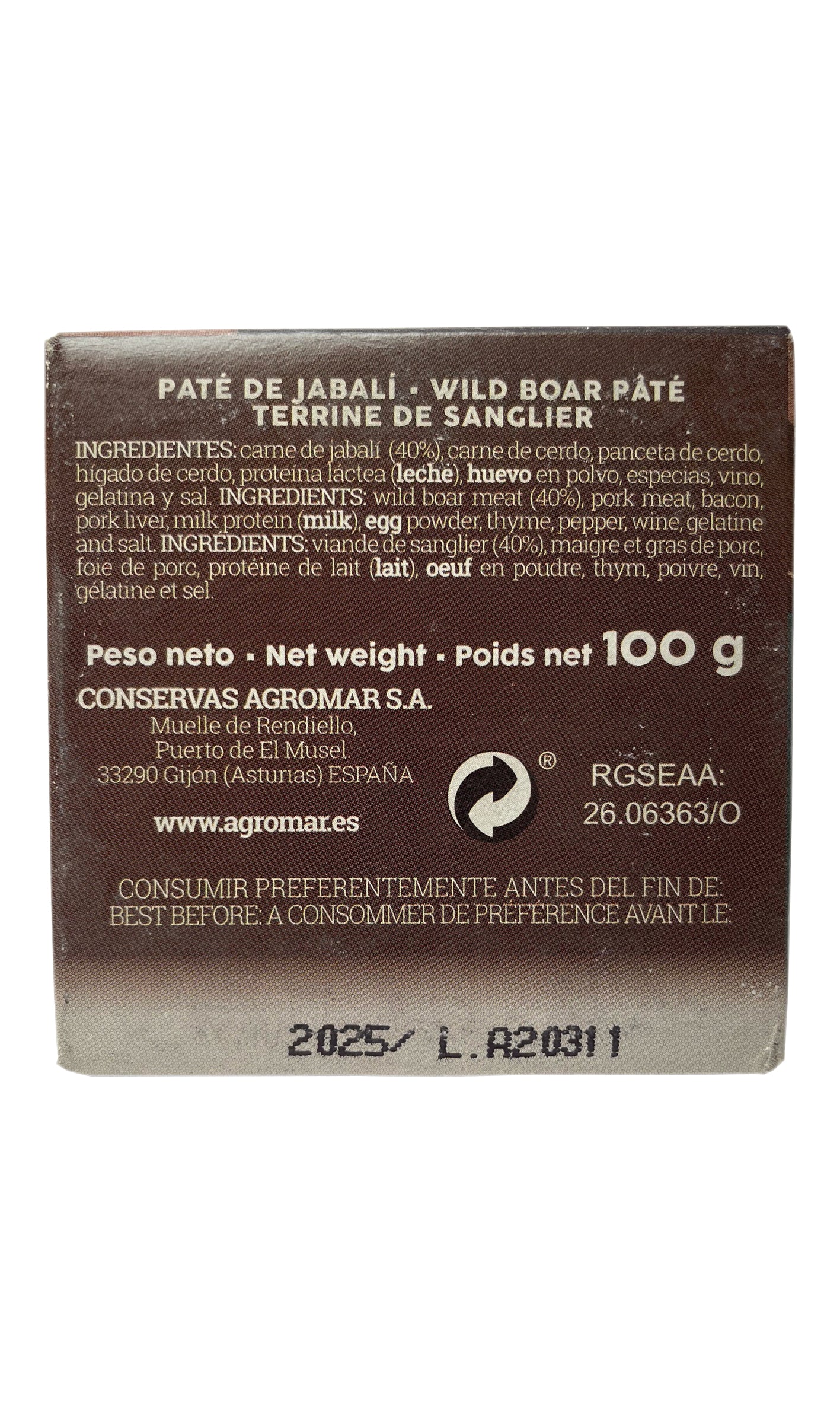 Arbeyal - Wild Boar Paté - 100g