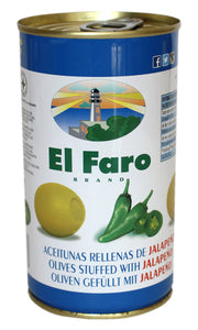 El Faro: Green Manzanilla Olives With Jalapeño Pepper - 350g