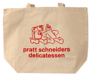 pratt schneiders - Canvas Shopper Tote Bag - Red